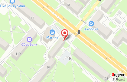 Магазин Мясная классика на улице Лермонтова на карте