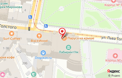 Курьер-Медиа на улице Льва Толстого на карте