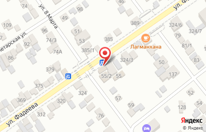 Зоомагазин на улице Фадеева на карте