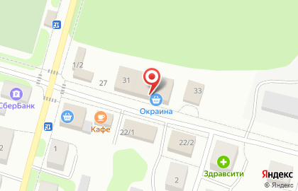 Супермаркет Окраина на карте
