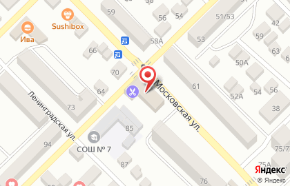 Барбершоп на Московской улице на карте