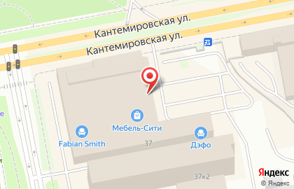 Мебельный салон Нота Мебель на Кантемировской улице на карте