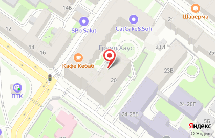 Индиго на площади Александра Невского I на карте
