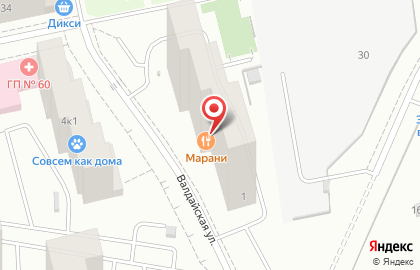 Автошкола Манёвр на Валдайской улице на карте