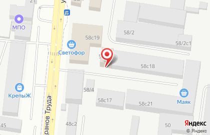 Магазин автозапчастей для грузовых автомобилей Грузовик на улице Ветеранов Труда на карте