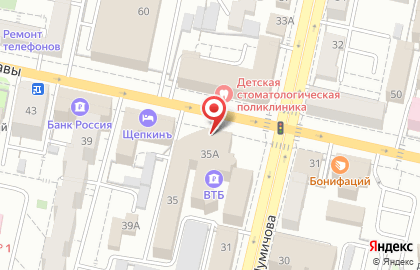 Банк ВТБ в Белгороде на карте