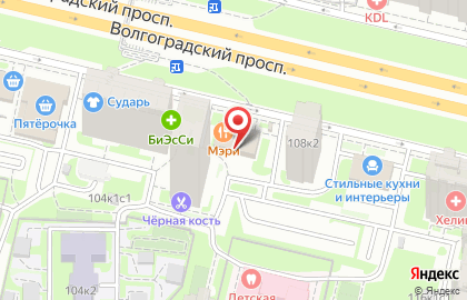 Бар-ресторан Территория на Волгоградском проспекте на карте