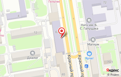 Банкомат Банк Акцепт на Красном проспекте на карте