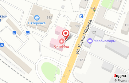 Многопрофильный медицинский центр СитиМед на улице Карла Маркса на карте
