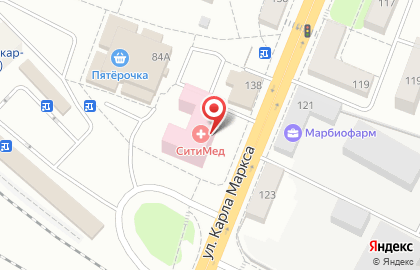Многопрофильный медицинский центр СитиМед на улице Карла Маркса на карте