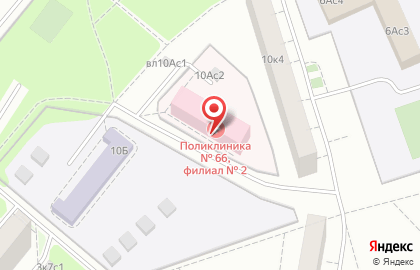 Городская поликлиника №66 на улице Молдагуловой на карте