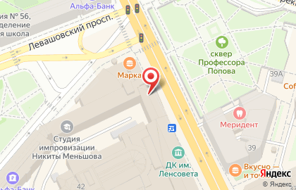 Терминал МТС банк на Каменноостровском проспекте на карте