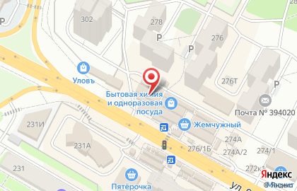 Киоск по продаже фруктов и овощей в Воронеже на карте
