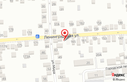 Продуктовый магазин Гастроном на улице Ленинградской на карте