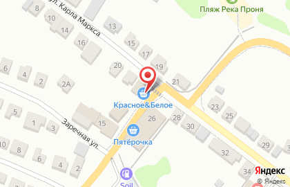 Супермаркет Красное & Белое на улице Карла Маркса на карте