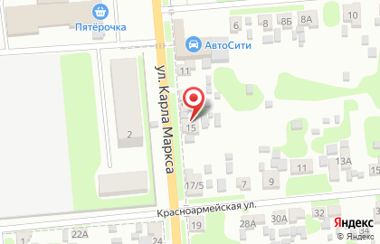 Фирменный магазин стальных дверей Torex на улице К.Маркса на карте