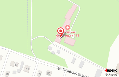 Городская больница №14 на улице Генерала Лохматикова на карте