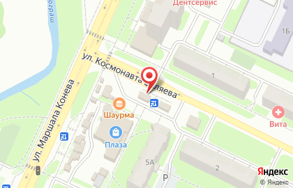 Бистро на улице Маршала Конева на карте