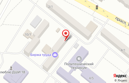 Молодежная биржа труда в Ленинск-Кузнецком на карте