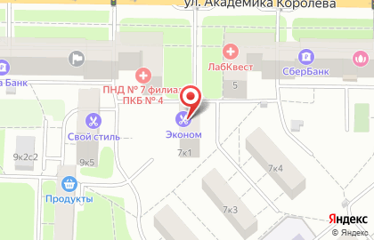 Эконом-парикмахерская в Москве на карте