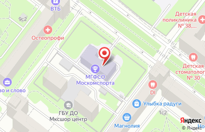 Московский спорт без границ на карте