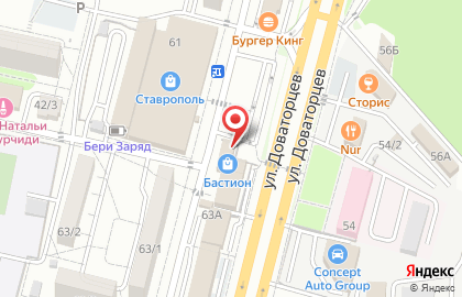 Буржуа на улице Доваторцев на карте