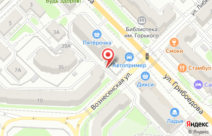 Мастерская Автопример на улице Грибоедова на карте