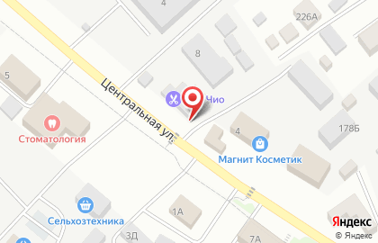 Магазин косметики и бытовой химии Магнит Косметик на Центральной улице на карте