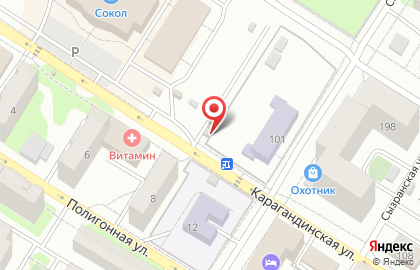 Киоск по продаже цветов в Центральном районе на карте