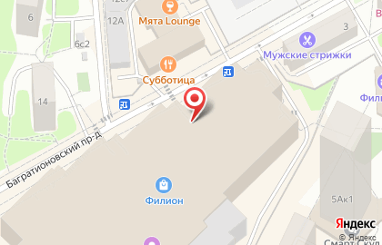 Туроператор tez Tour в Багратионовском проезде на карте