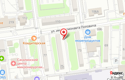 Участковый пункт полиции в Южно-Сахалинске на карте