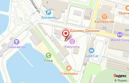 Парк аттракционов Карусель во Владивостоке на карте