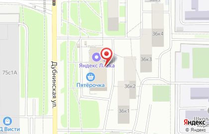Пятерочка Универсам в Алтуфьево (ул Дубнинская д 36) на карте