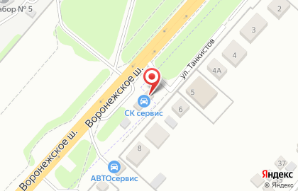Автокомплекс в Советском районе на карте