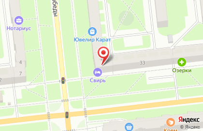 Гостиница Свирь в Тихвине на карте