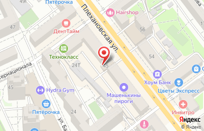Центрально-Черноземный банк Сбербанка России на Плехановской улице на карте