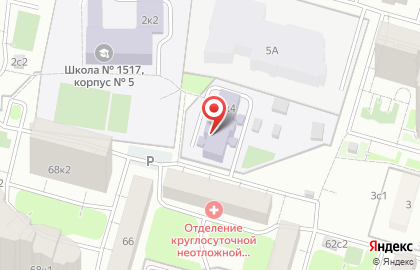 Школа №1517 с дошкольным отделением на улице Генерала Глаголева на карте