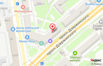 Оптово-розничный магазин СиДэн на проспекте Дзержинского на карте
