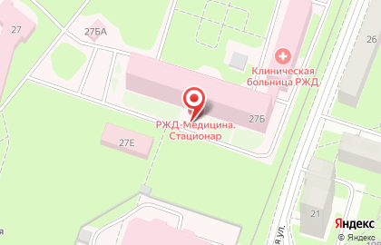 ЧУЗ Клиническая больница РЖД-Медицина г. Санкт-Петербурга на карте