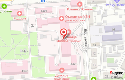 Клиническая больница скорой медицинской помощи в Краснодаре на карте