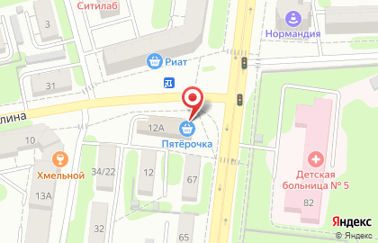 Супермаркет Пятёрочка в Иваново на карте