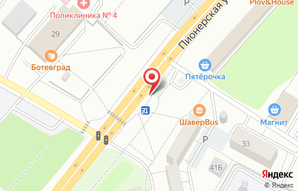 Киоск по продаже печатной продукции Печать в Октябрьском районе на карте