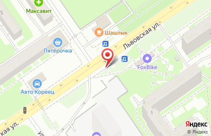 Указатель системы городского ориентирования №6037 по ул.Львовская, д.2г р на карте