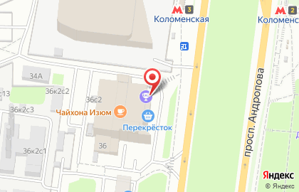 Билетная касса Transmost-Tour на метро Коломенская на карте