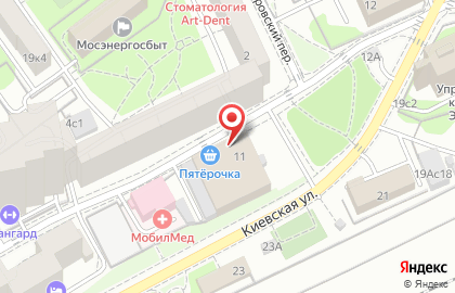 Супермаркет Пятёрочка на метро Студенческая на карте