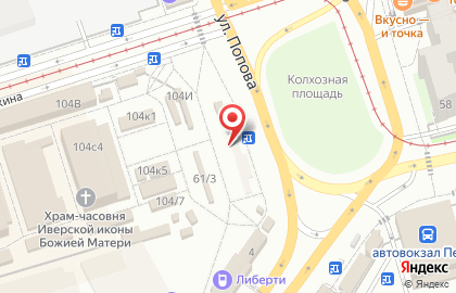 Киоск по продаже цветов на улице Попова на карте
