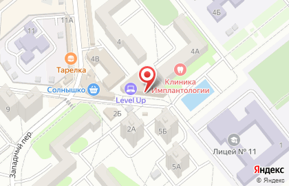 Супермаркет Пятёрочка в Западном переулке на карте