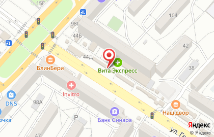 Киоск по продаже фруктов и овощей в Краснооктябрьском районе на карте