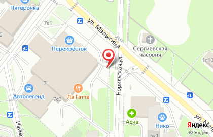 Феникс на улице Малыгина на карте