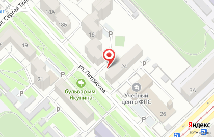 Парикмахерская студия на улице Патриотов на карте